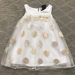 Cynthia Rowley white and gold baby dress